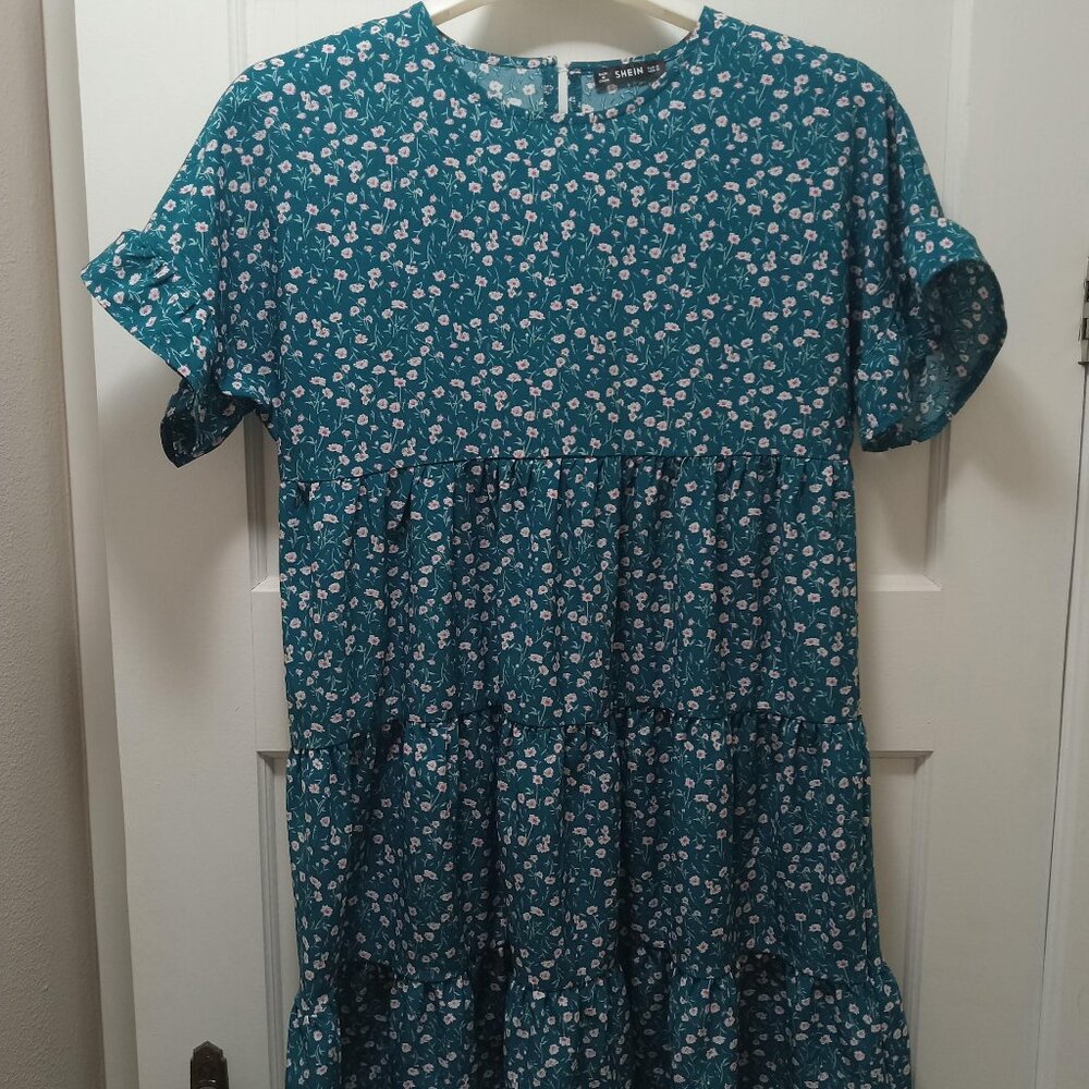 Shein Floral Baby Doll Dress NWOT